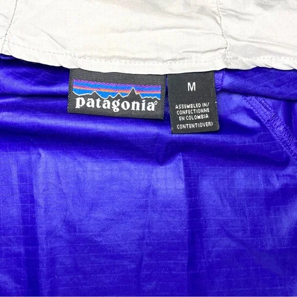 Patagonia Mens Velocity O2 Shell Windbreaker Full Zip Jacket Blue Size M - Picture 11 of 12